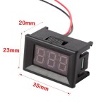 Digital Voltmeter with green LEDs, 3.5 - 30 V, small, black case, 3-digit and 2-wire